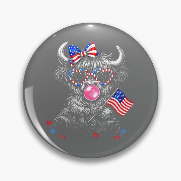 Item preview, 4th of July Highland Cow Cute American Farm Boys Girls Kids designed and sold by KristineLi.