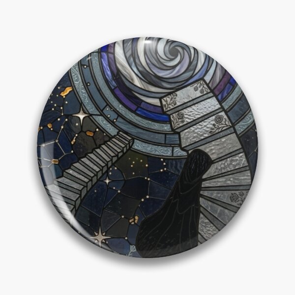 Item preview, Nocturnal Blue Stained Glass Window designed and sold by Ideniquo.