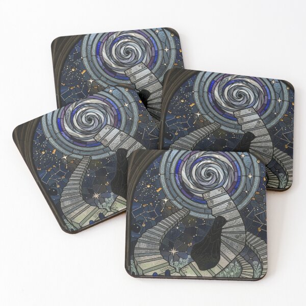 Item preview, Nocturnal Blue Stained Glass Window designed and sold by Ideniquo.