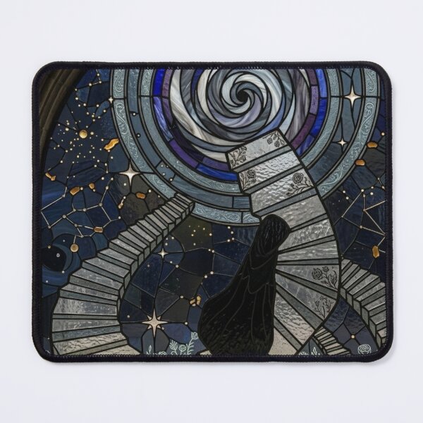 Item preview, Nocturnal Blue Stained Glass Window designed and sold by Ideniquo.