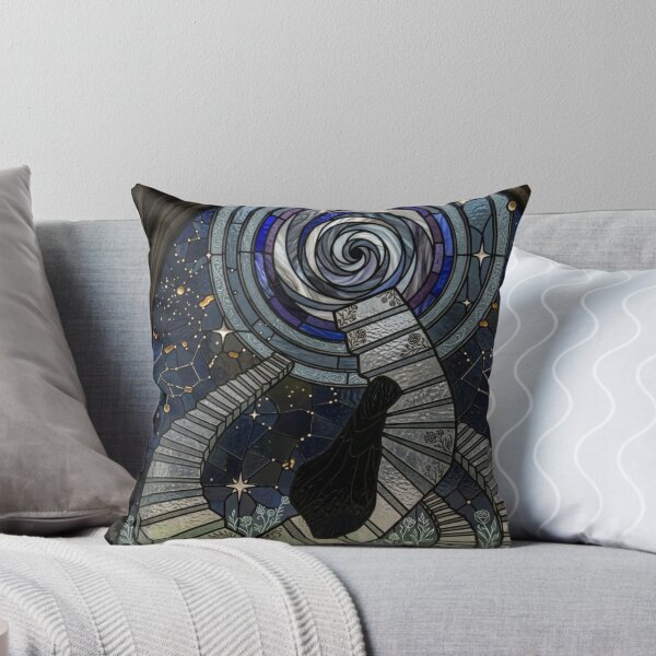 Item preview, Nocturnal Blue Stained Glass Window designed and sold by Ideniquo.