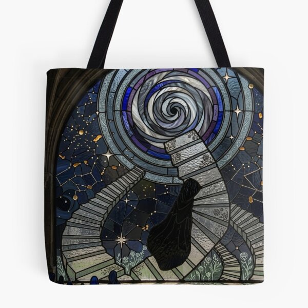 Item preview, Nocturnal Blue Stained Glass Window designed and sold by Ideniquo.