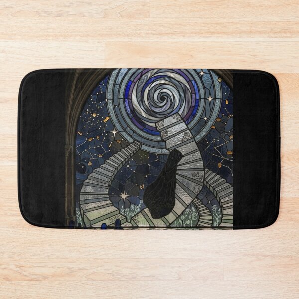 Item preview, Nocturnal Blue Stained Glass Window designed and sold by Ideniquo.