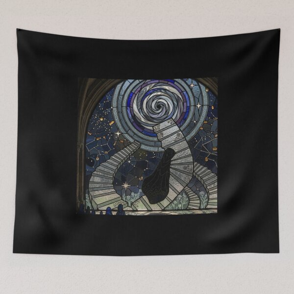Item preview, Nocturnal Blue Stained Glass Window designed and sold by Ideniquo.