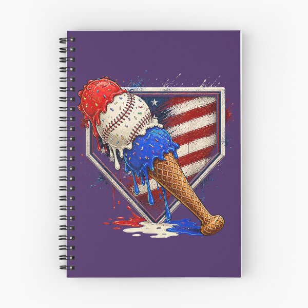 Item preview, Distressed Baseball Boys Ice Cream Drip 4th of July Kids designed and sold by melodycook.