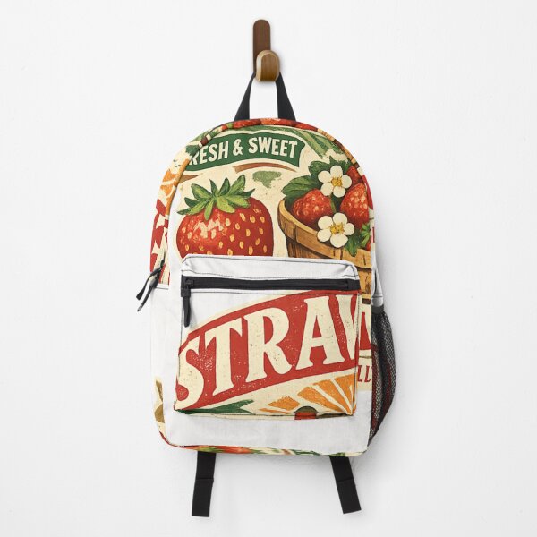 Item preview, Vintage Strawberry Farm Fresh and Sweet Illustration designed and sold by NinaVibeStudio.