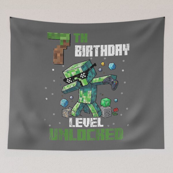 Item preview, 7th Birthday Level Unlocked Pixel Dab 7 Bday Gamer Kids Boys designed and sold by KristineLi.