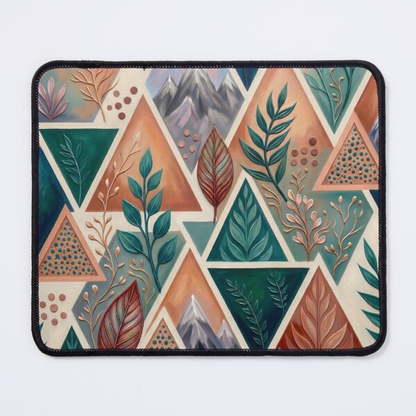 Item preview, Botanical Abstract Triangles Painting designed and sold by Eclectic Monkey.