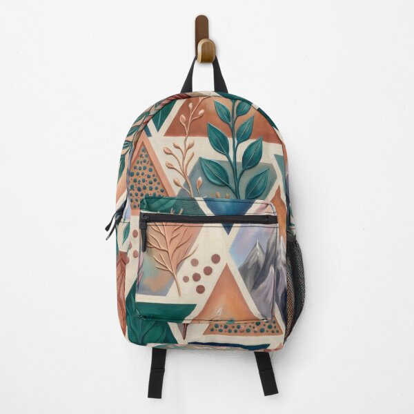 Item preview, Botanical Abstract Triangles Painting designed and sold by Eclectic Monkey.