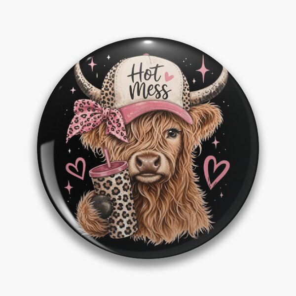 Artikelvorschau, Freche Hochlandkuh, Leopardenmuster, Trucker-Mütze, Pink, Landhausstil entworfen und verkauft von haitrieuic96.