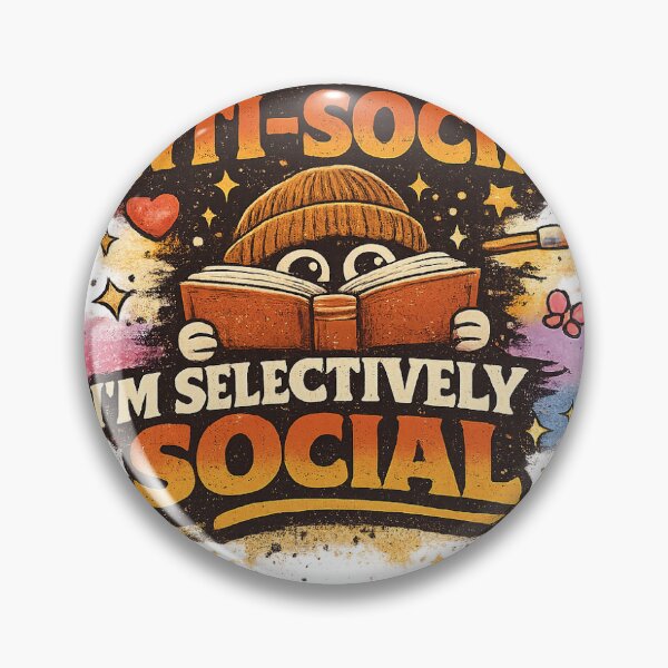 Item preview, I'm Not Anti-Social I'm Selectively Social - Funny Introvert Quote designed and sold by Affilixhop.