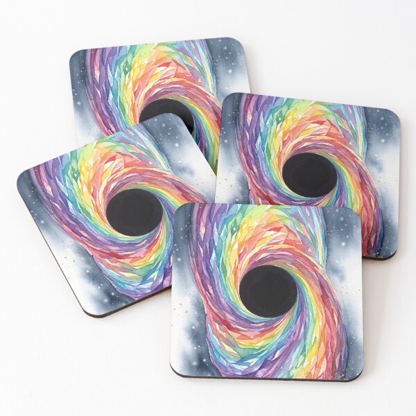 Item preview, Rainbow Black Hole Swirl Space Watercolor designed and sold by Itjung-Room.