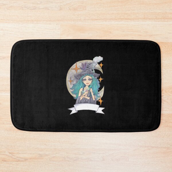 Item preview, Good Witch Cute Celestial Crescent Moon Pastel Illustration designed and sold by NoirLuxeStudio.