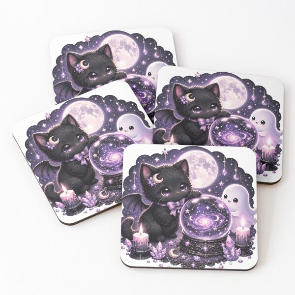 Item preview, Pastel Gothic Crystal Ball Kitten Sticker designed and sold by Sangrariel.