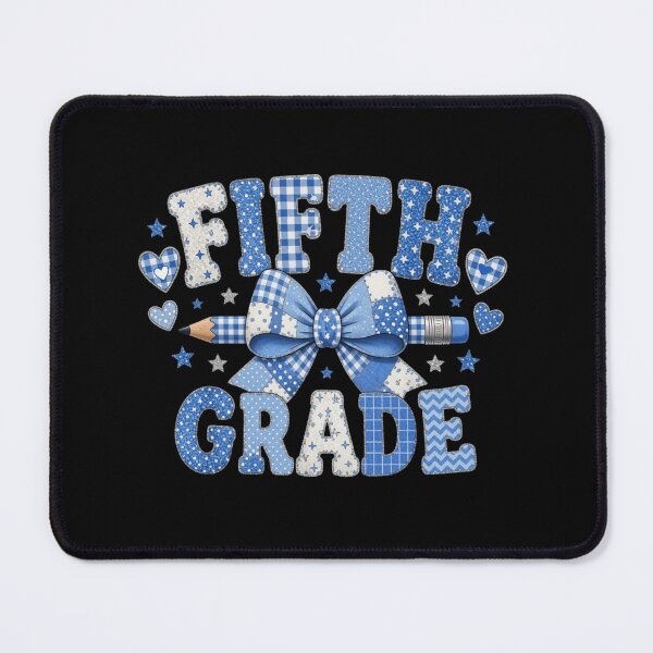 Item preview, Blue Patchwork Coquette Bow Fifth Grade First Day of School designed and sold by haitrieuic96.
