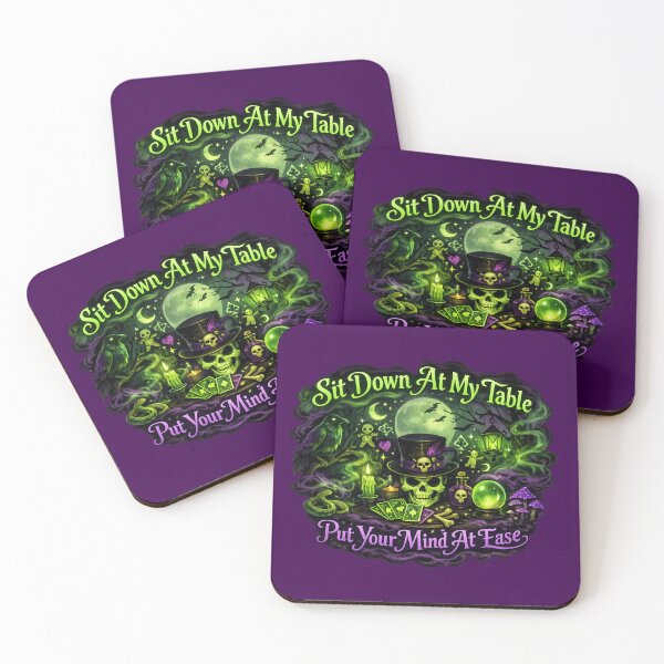Item preview, Sit Down At My Table, Put Your Mind At Ease Design. Spooky Halloween designed and sold by ThoughtPuddle.