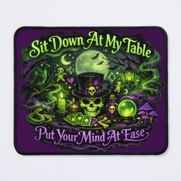 Item preview, Sit Down At My Table, Put Your Mind At Ease Design. Spooky Halloween designed and sold by ThoughtPuddle.
