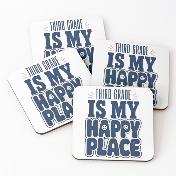 Item preview, Retro Third Grade Is My Happy Place Minimalist Teacher T-Shirt designed and sold by FestivityFinds.