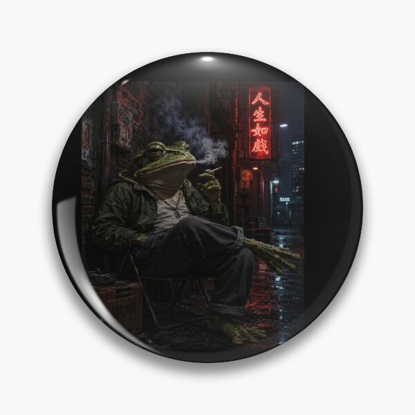 Item preview, Anthropomorphic Frog Smoking in Alley designed and sold by Safwat-Aziz1.