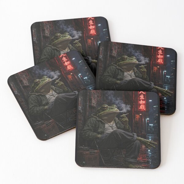Item preview, Anthropomorphic Frog Smoking in Alley designed and sold by Safwat-Aziz.