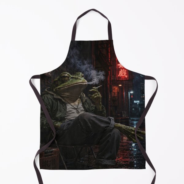Item preview, Anthropomorphic Frog Smoking in Alley designed and sold by Safwat-Aziz.