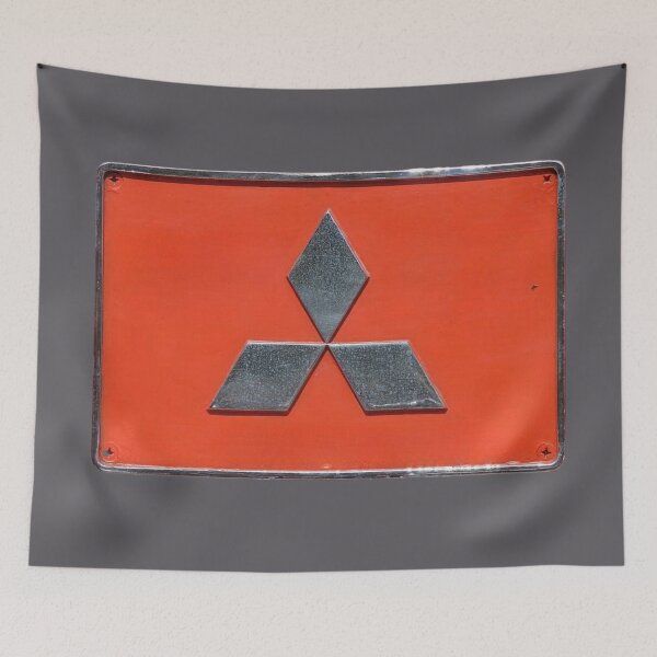 Item preview, Mitsubishi Vintage Metal Plate Sign designed and sold by Dimensionality.