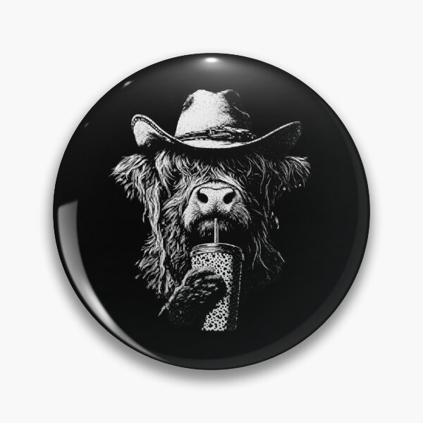 Item preview, Highland Cow with Cowboy Hat and Iced Coffee designed and sold by haitrieuic96.