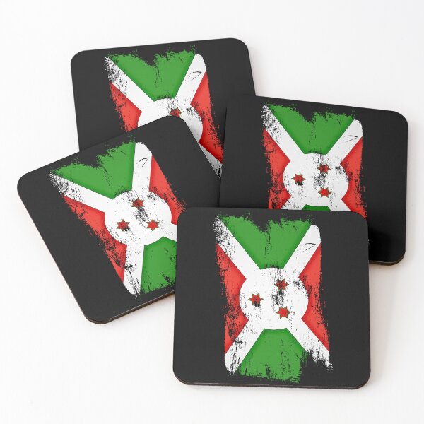 Item preview, Burundi Flag Distressed Paint Brush Stroke designed and sold by Danny-Arts1.