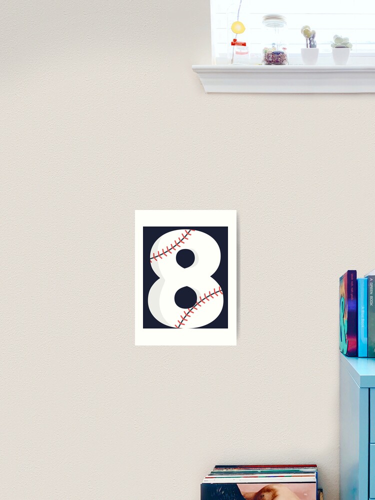 Number 8 Baseball #8 | Art Print