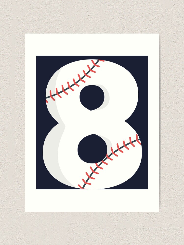 Number 8 Baseball #8 | Art Print