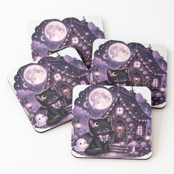 Item preview, Pastel Gothic Witch Kitten Sticker designed and sold by Sangrariel.