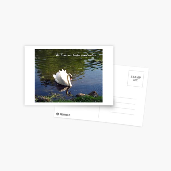 He leads me beside quiet waters... Postcard