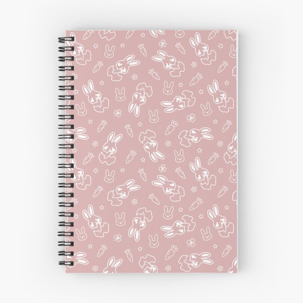 Item preview, Cute Kawaii Bunny Seamless Pattern | Minimal Pink Rabbit & Carrot Design designed and sold by romyca creation_22.