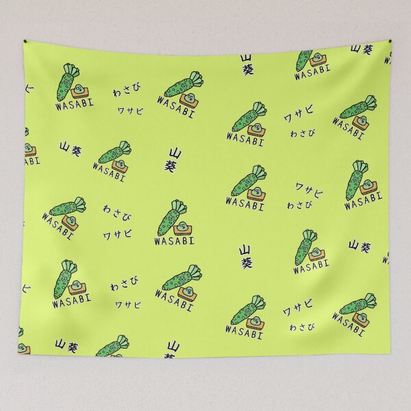 Item preview, Cute WASABI pattern designed and sold by kanaehonkawa.