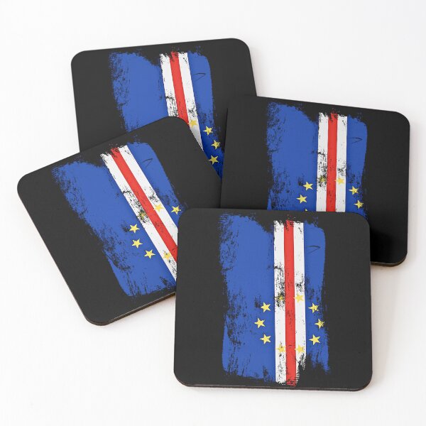 Item preview, Cape Verde Flag Distressed Paint Brush Stroke designed and sold by Danny-Arts1.