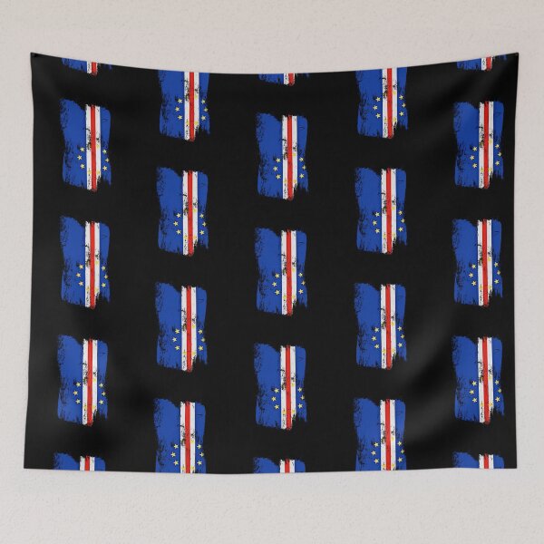 Item preview, Cape Verde Flag Distressed Paint Brush Stroke designed and sold by Danny-Arts1.