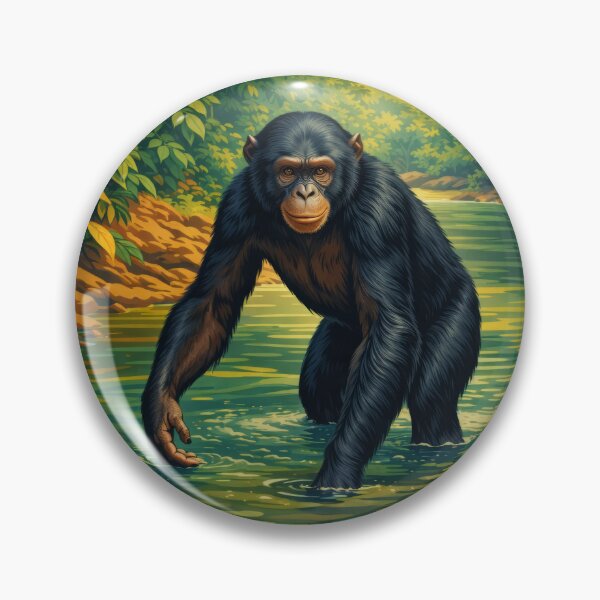 Item preview, Bonobo Jungle Wildlife Digital Animal Art designed and sold by kakarikihill.