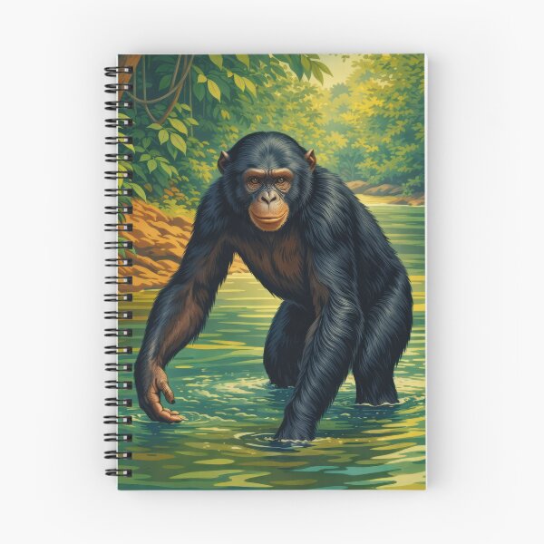 Item preview, Bonobo Jungle Wildlife Digital Animal Art designed and sold by kakarikihill.