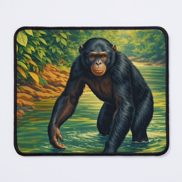 Item preview, Bonobo Jungle Wildlife Digital Animal Art designed and sold by kakarikihill.