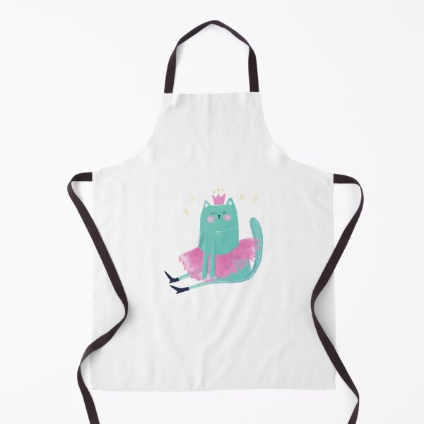 Item preview, Lady Cat Cute Teal Kitten Pink Tutu Ballerina Art designed and sold by YanaStruninana.