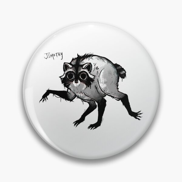 Item preview, Jimothy Our Modern Day Cryptid Dark Ink Creepy Seattle Raccoon designed and sold by perkeyflai.