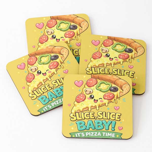 Item preview, Slice Slice Baby Cute Kawaii Pizza Sticker designed and sold by DreamPrint Collective.