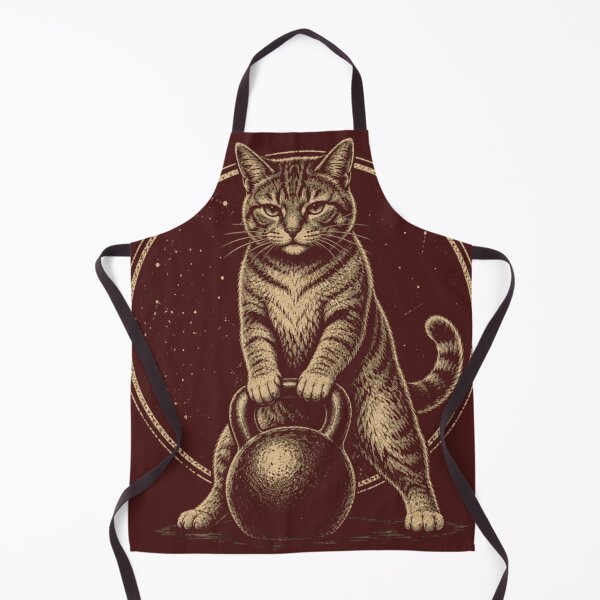 Item preview, Vintage Strong Cat Kettlebell Fitness Retro designed and sold by KaseyGreenfel.