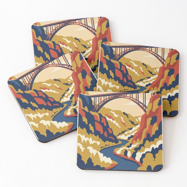 Item preview, New River Gorge National Park USA Travel Vintage designed and sold by RareDeerArt.