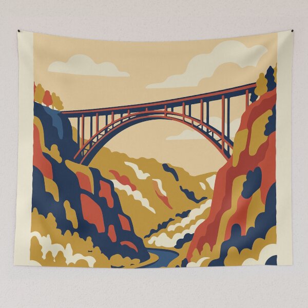 Item preview, New River Gorge National Park USA Travel Vintage designed and sold by RareDeerArt.