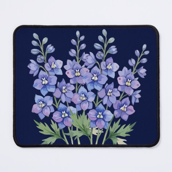 Item preview, Blue Delphinium Larkspur Watercolor Botanical Art. designed and sold by Jyoti-Quotes.