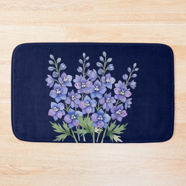 Item preview, Blue Delphinium Larkspur Watercolor Botanical Art. designed and sold by ​Jyoti Digital Artist.