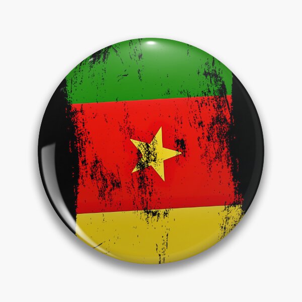 Item preview, Cameroon Flag Distressed Paint Brush Stroke designed and sold by Danny-Arts1.