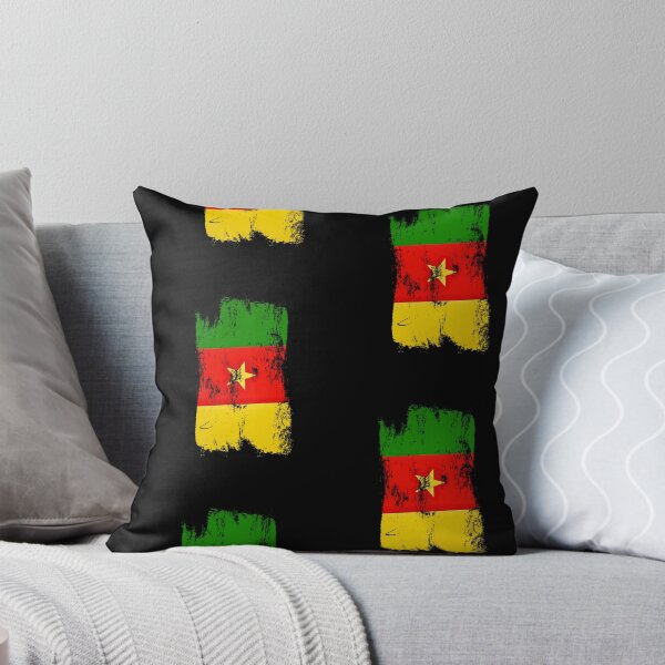 Item preview, Cameroon Flag Distressed Paint Brush Stroke designed and sold by Danny-Arts1.