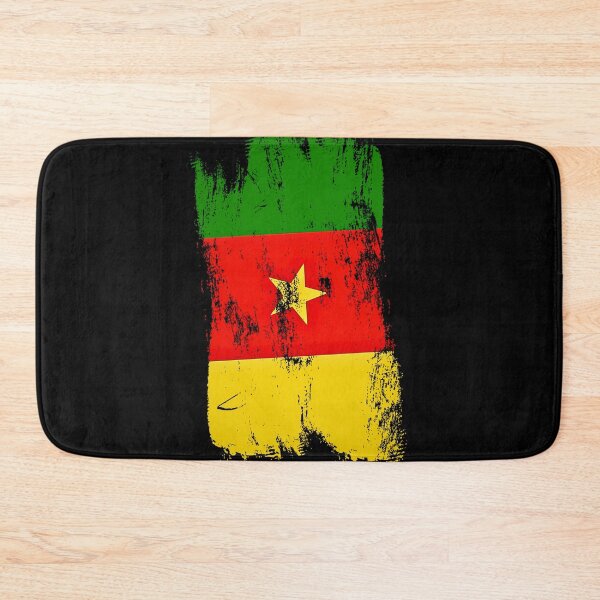 Item preview, Cameroon Flag Distressed Paint Brush Stroke designed and sold by Danny-Arts1.